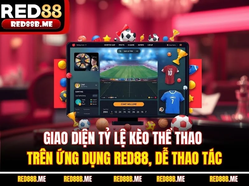 Giao diện tỷ lệ kèo thể thao trên ứng dụng RED88, dễ thao tác
