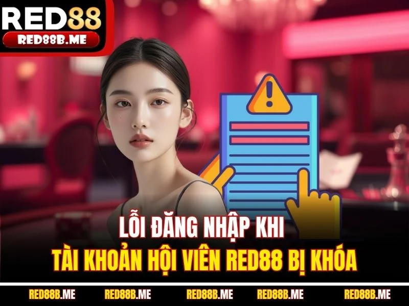 Lỗi đăng nhập khi tài khoản hội viên RED88 bị khóa