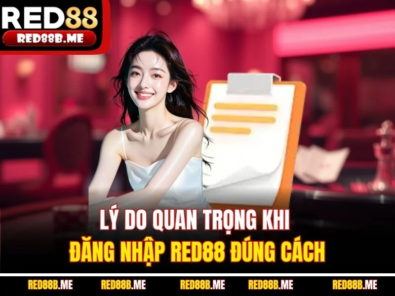 Lý do quan trọng khi đăng nhập RED88 đúng cách