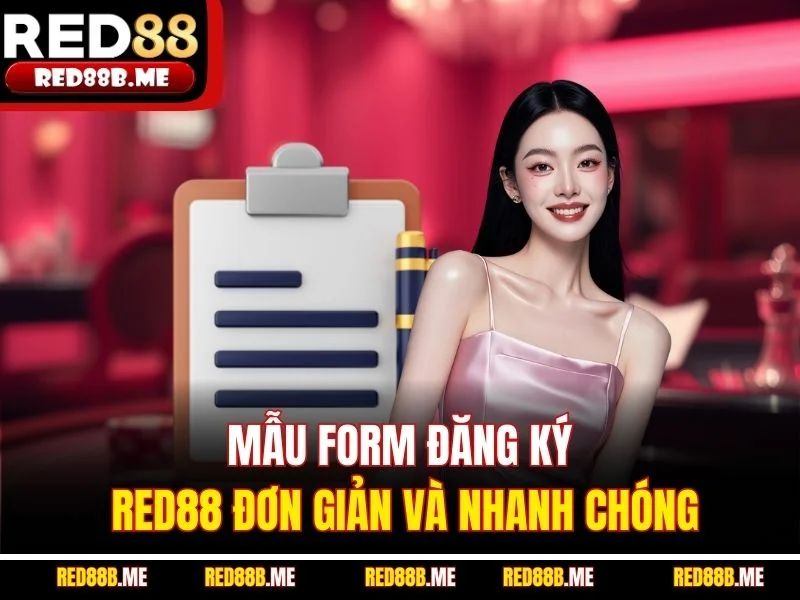 Mẫu form đăng ký RED88 đơn giản và nhanh chóng