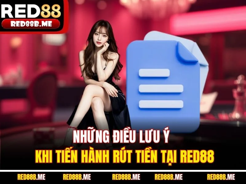 Những điều lưu ý  khi tiến hành rút tiền tại RED88