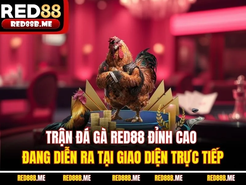 Trận đá gà RED88 đỉnh cao đang diễn ra tại giao diện trực tiếp